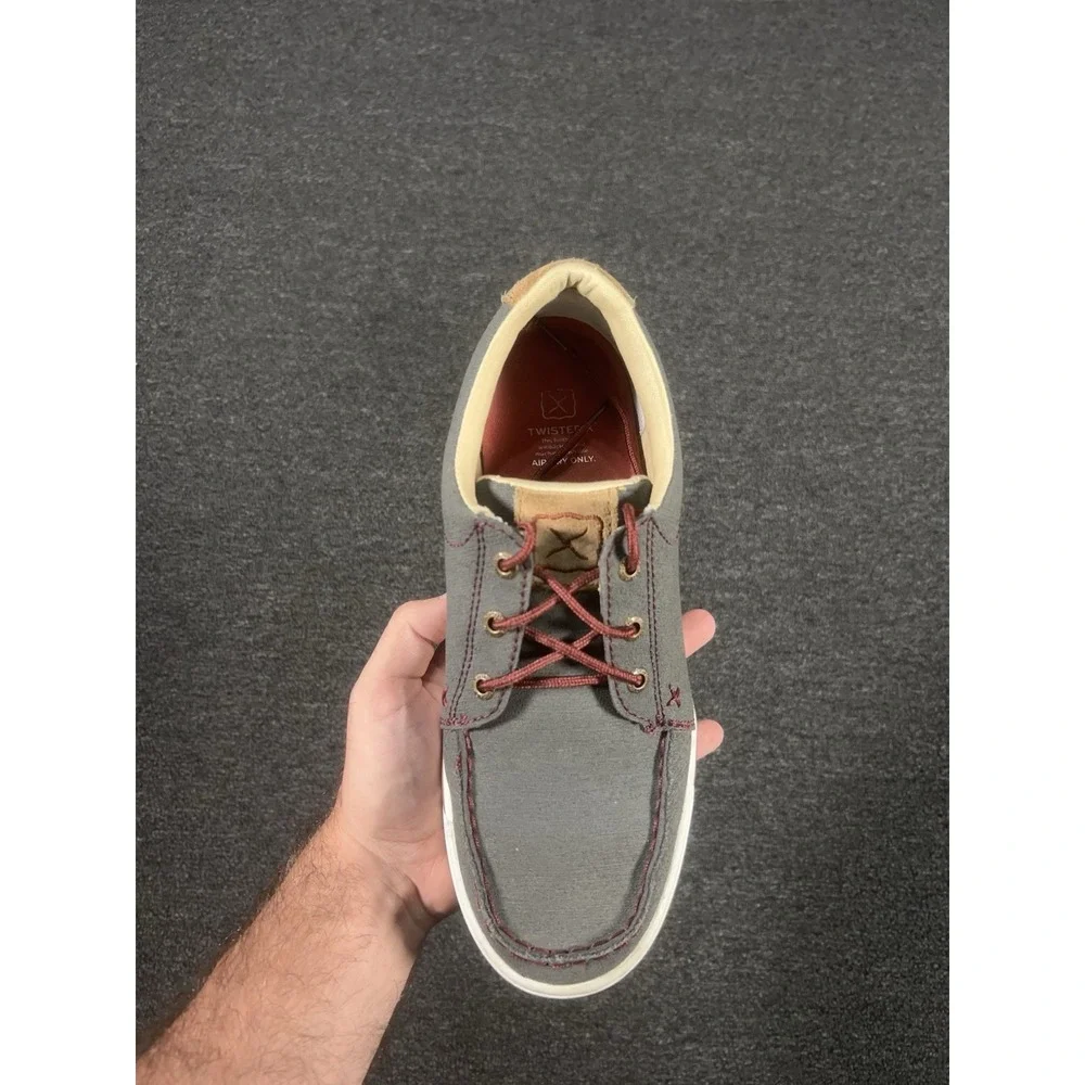 Twisted X Kicks Casual Moc Toe Shoes Womens Size 9M Gray Lace Up